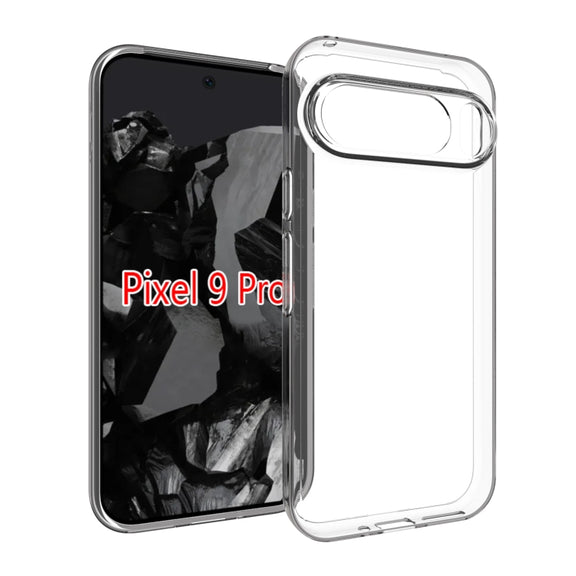 For Google Pixel 9 Pro Water-resistant Texture TPU Phone Case(Transparent)
