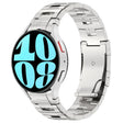 For Samsung Galaxy Watch6/6 Classic/5/5 Pro Button Style Titanium Steel Metal Watch Band(Silver) - Watch Bands by PMC TechLife | Online Shopping South Africa | PMC TechLife