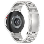 For Samsung Galaxy Watch6/6 Classic/5/5 Pro Button Style Titanium Steel Metal Watch Band(Silver)