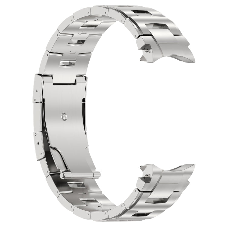 For Samsung Galaxy Watch6/6 Classic/5/5 Pro Button Style Titanium Steel Metal Watch Band(Silver)