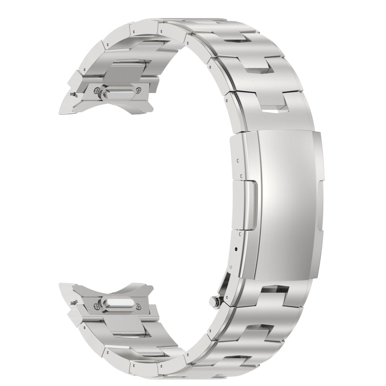 For Samsung Galaxy Watch6/6 Classic/5/5 Pro Button Style Titanium Steel Metal Watch Band(Silver)