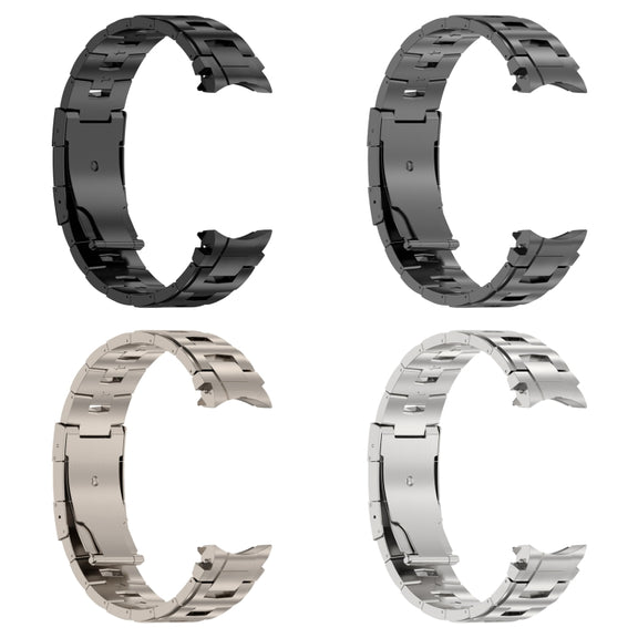 For Samsung Galaxy Watch6/6 Classic/5/5 Pro Button Style Titanium Steel Metal Watch Band(Silver)