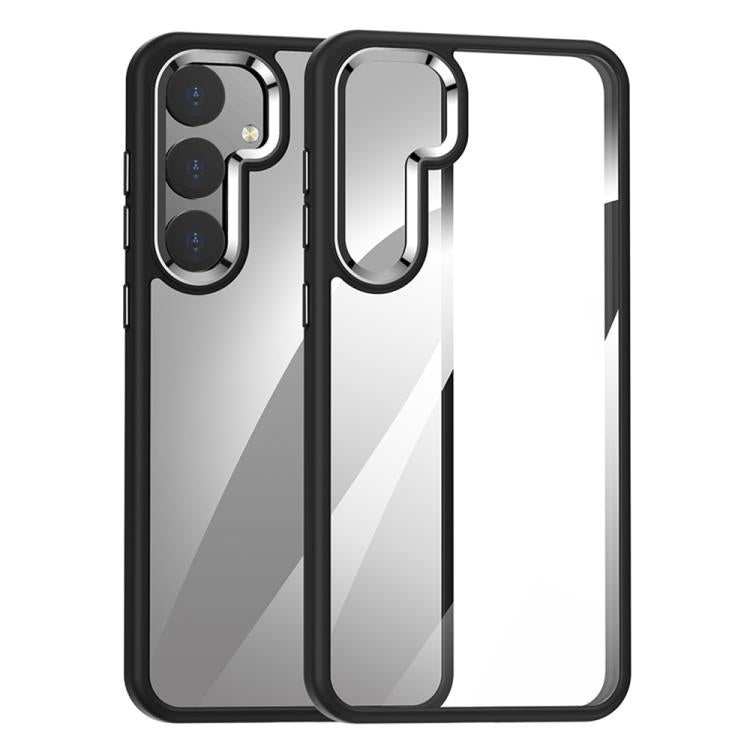 For Samsung Galaxy S25+ 5G Anti-fingerprint Highly Transparent PC Phone Case(Black)