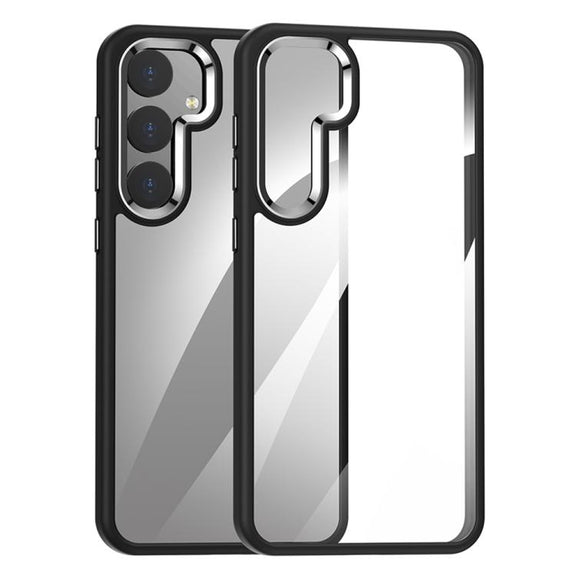 For Samsung Galaxy S25+ 5G Anti-fingerprint Highly Transparent PC Phone Case(Black)