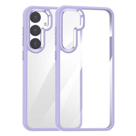 For Samsung Galaxy S25+ 5G Anti-fingerprint Highly Transparent PC Phone Case(Purple)