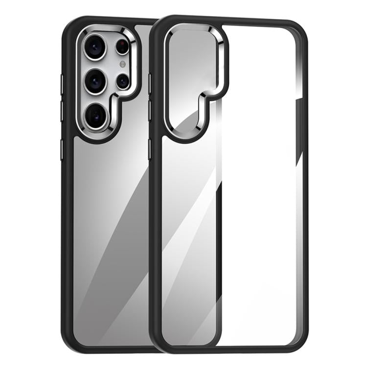 For Samsung Galaxy S25 Ultra 5G Anti-fingerprint Highly Transparent PC Phone Case(Black)