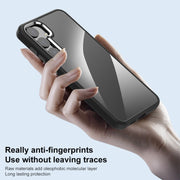 For Samsung Galaxy S25+ 5G Anti-fingerprint Highly Transparent PC Phone Case(Blue)