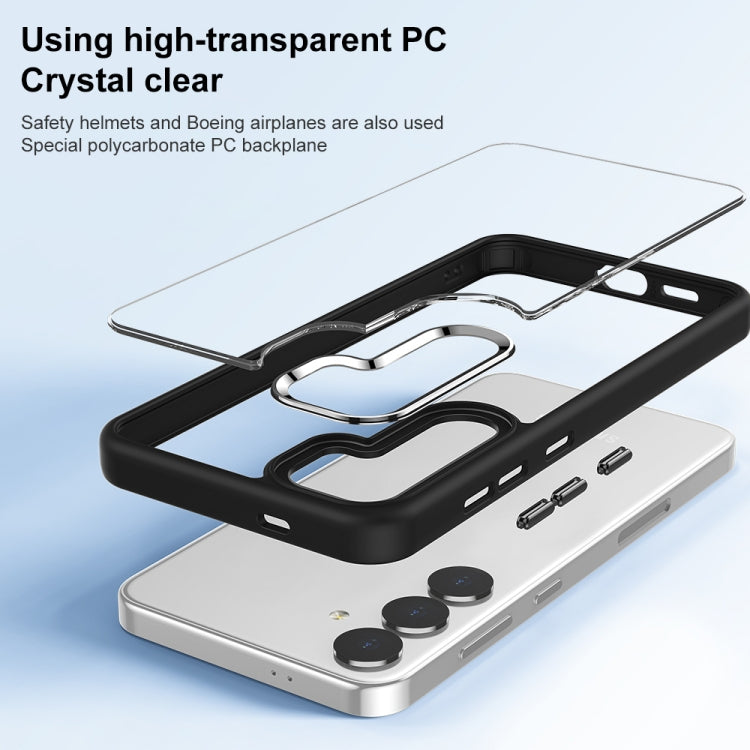 For Samsung Galaxy S25+ 5G Anti-fingerprint Highly Transparent PC Phone Case(White)