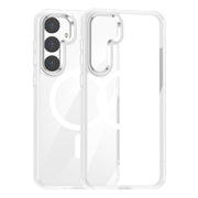 For Samsung Galaxy S25 5G MagSafe Anti-fingerprint Highly Transparent PC Phone Case(White)
