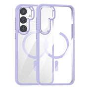 For Samsung Galaxy S25+ 5G MagSafe Anti-fingerprint Highly Transparent PC Phone Case(Purple)