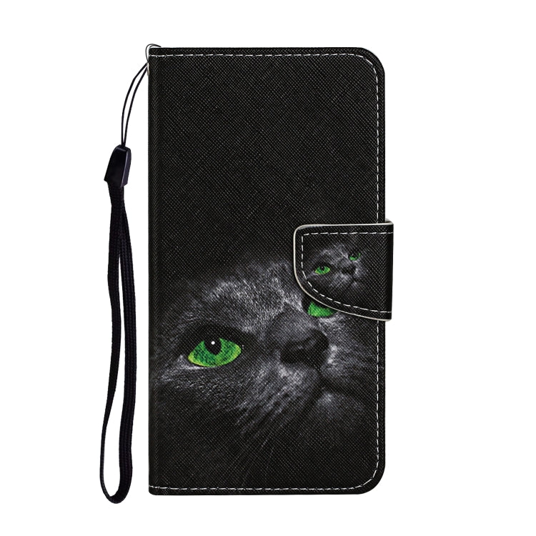 For Xiaomi Redmi Note 13 Pro 5G Colored Drawing Pattern Leather Phone Case(Black Cat)