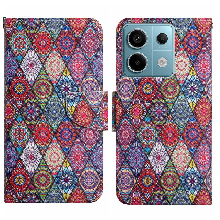 For Xiaomi Redmi Note 13 Pro 5G Colored Drawing Pattern Leather Phone Case(Diamond Kaleidoscope)