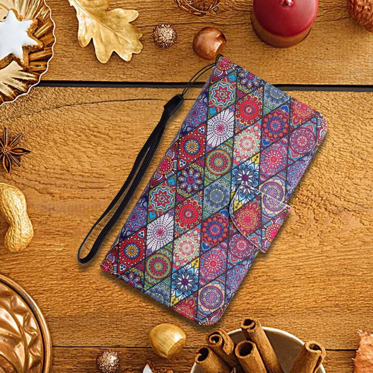 For Xiaomi Redmi Note 13 Pro 5G Colored Drawing Pattern Leather Phone Case(Diamond Kaleidoscope)