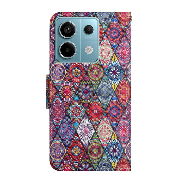 For Xiaomi Redmi Note 13 Pro 5G Colored Drawing Pattern Leather Phone Case(Diamond Kaleidoscope)
