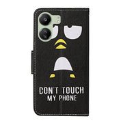 For Xiaomi Redmi 13C Colored Drawing Pattern Leather Phone Case(Penguin)