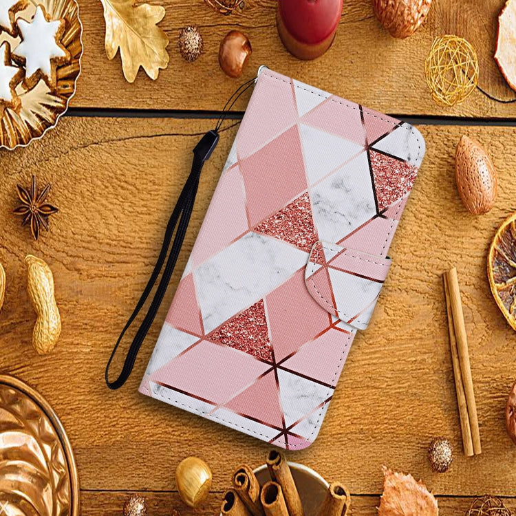 For Xiaomi Redmi 13T Colored Drawing Pattern Leather Phone Case(Marble)