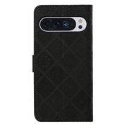 For Google Pixel 9 Pro XL Ethnic Style Embossed Pattern Leather Phone Case(Black)