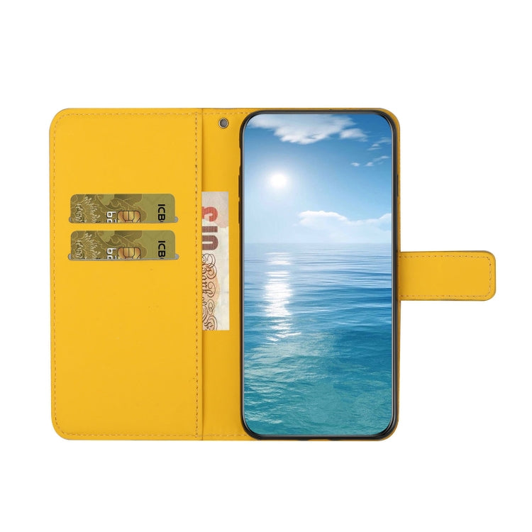 For Google Pixel 9 / 9 Pro Ethnic Style Embossed Pattern Leather Phone Case(Yellow)
