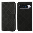 For Google Pixel 9 / 9 Pro Ethnic Style Embossed Pattern Leather Phone Case(Black) - Google Cases by PMC TechLife | Online Shopping South Africa | PMC TechLife | Buy Now Pay Later Mobicred