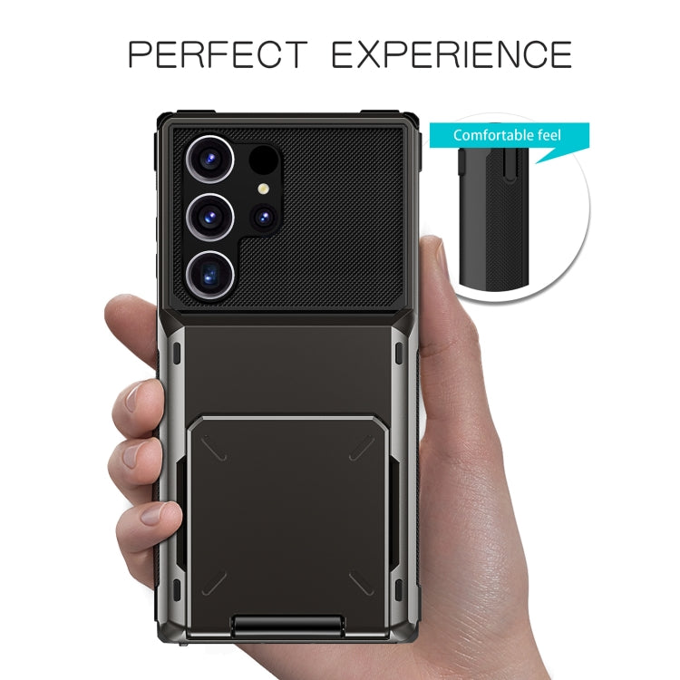 For Samsung Galaxy S24 Ultra 5G Scratch-Resistant Shockproof Heavy Duty Rugged Armor Phone Case(Black)