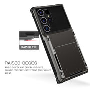 For Samsung Galaxy S24 Ultra 5G Scratch-Resistant Shockproof Heavy Duty Rugged Armor Phone Case(Black)