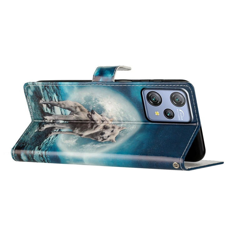 For Blackview A53 Pro Colored Drawing Leather Phone Case(Twin Wolves)