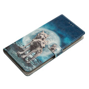 For Blackview A53 Pro Colored Drawing Leather Phone Case(Twin Wolves)