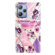 For Blackview A53 Pro Colored Drawing Leather Phone Case(Purple Marble)