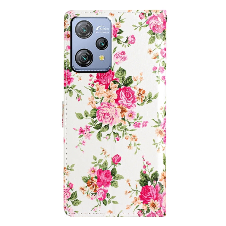 For Blackview A53 Pro Colored Drawing Leather Phone Case(Peonies)