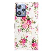 For Blackview A53 Pro Colored Drawing Leather Phone Case(Peonies)
