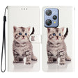 For Blackview A53 Pro Colored Drawing Leather Phone Case(Little Tabby Cat) - More Brand by PMC TechLife | Online Shopping South Africa | PMC TechLife | Buy Now Pay Later Mobicred