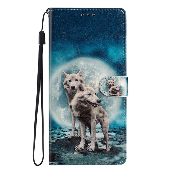 For Blackview A55 Pro Colored Drawing Leather Phone Case(Twin Wolves)