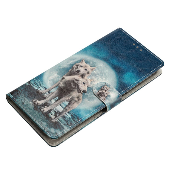 For Blackview A55 Pro Colored Drawing Leather Phone Case(Twin Wolves)