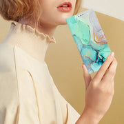 For Blackview A55 Pro Colored Drawing Leather Phone Case(Green Marble)