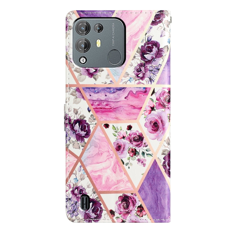 For Blackview A55 Pro Colored Drawing Leather Phone Case(Purple Marble)