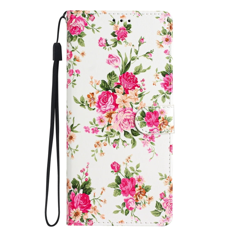 For Blackview A55 Pro Colored Drawing Leather Phone Case(Peonies)