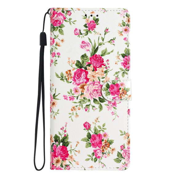 For Blackview A55 Pro Colored Drawing Leather Phone Case(Peonies)