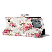 For Blackview A55 Pro Colored Drawing Leather Phone Case(Peonies)