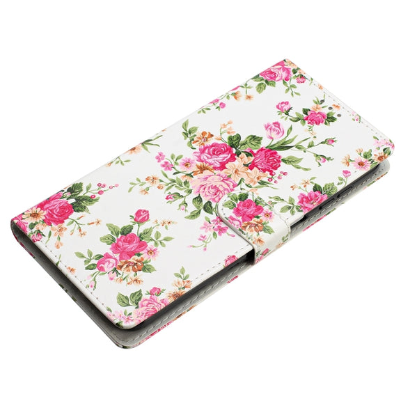 For Blackview A55 Pro Colored Drawing Leather Phone Case(Peonies)