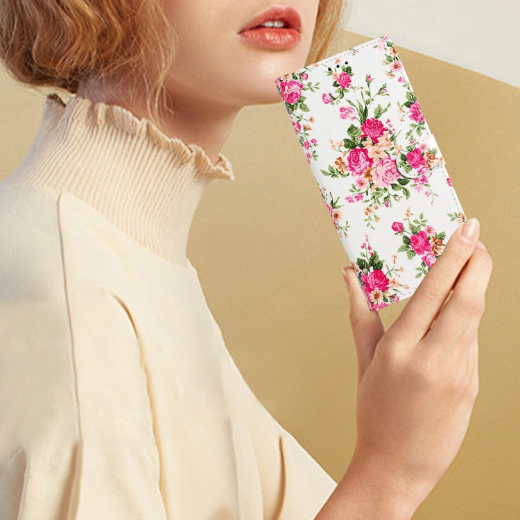 For Blackview A55 Pro Colored Drawing Leather Phone Case(Peonies)