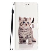 For Blackview A55 Pro Colored Drawing Leather Phone Case(Little Tabby Cat)