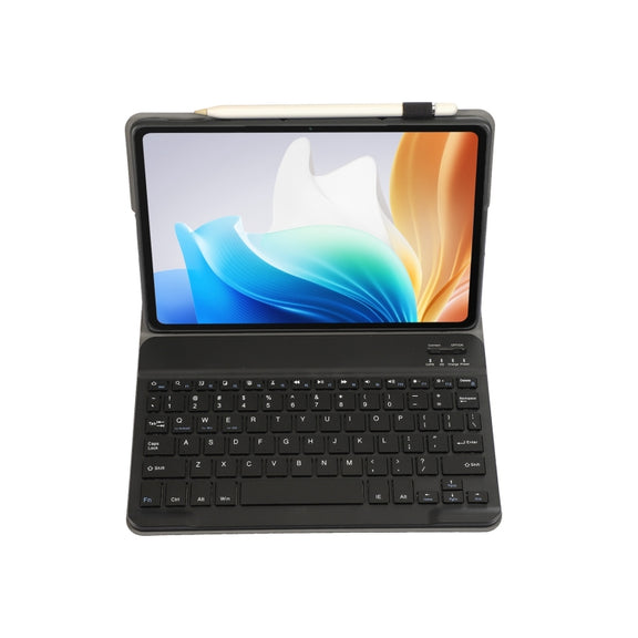 For OnePlus Pad Go / OPPO Pad Air2 / Neo OP14 TPU Ultra-thin Detachable Bluetooth Keyboard Leather Case(Black)