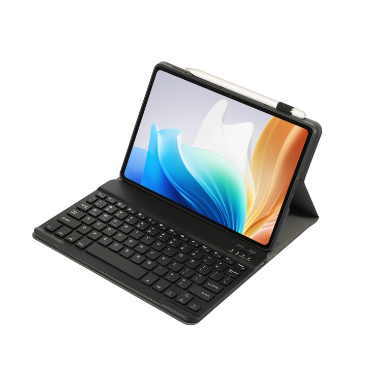 For OnePlus Pad Go / OPPO Pad Air2 / Neo OP14 TPU Ultra-thin Detachable Bluetooth Keyboard Leather Case(Black)