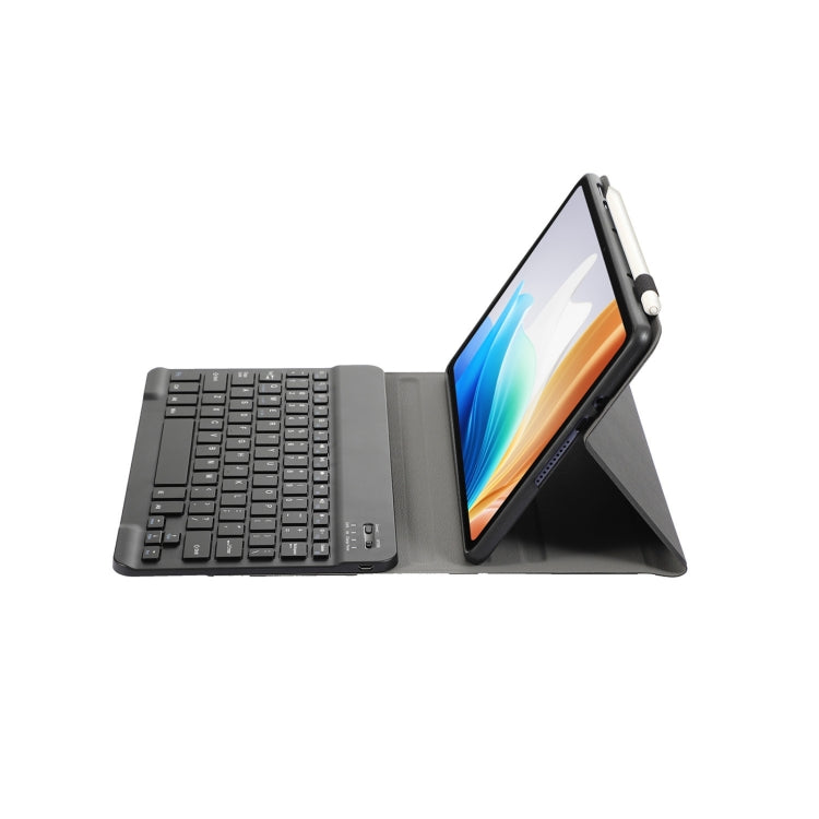 For OnePlus Pad Go / OPPO Pad Air2 / Neo OP14 TPU Ultra-thin Detachable Bluetooth Keyboard Leather Case(Black)