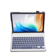 For OnePlus Pad Go / OPPO Pad Air2 / Neo OP14 TPU Ultra-thin Detachable Bluetooth Keyboard Leather Case(Purple)