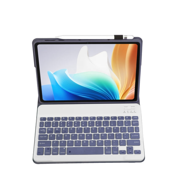 For OnePlus Pad Go / OPPO Pad Air2 / Neo OP14 TPU Ultra-thin Detachable Bluetooth Keyboard Leather Case(Purple)