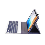 For OnePlus Pad Go / OPPO Pad Air2 / Neo OP14 TPU Ultra-thin Detachable Bluetooth Keyboard Leather Case(Purple)