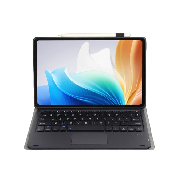 For OnePlus Pad Go / OPPO Pad Air2 / Neo OP14-A TPU Ultra-thin Detachable Bluetooth Keyboard Leather Case with Touchpad(Black)