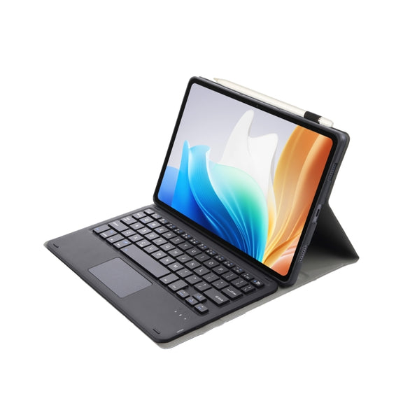 For OnePlus Pad Go / OPPO Pad Air2 / Neo OP14-A TPU Ultra-thin Detachable Bluetooth Keyboard Leather Case with Touchpad(Black)