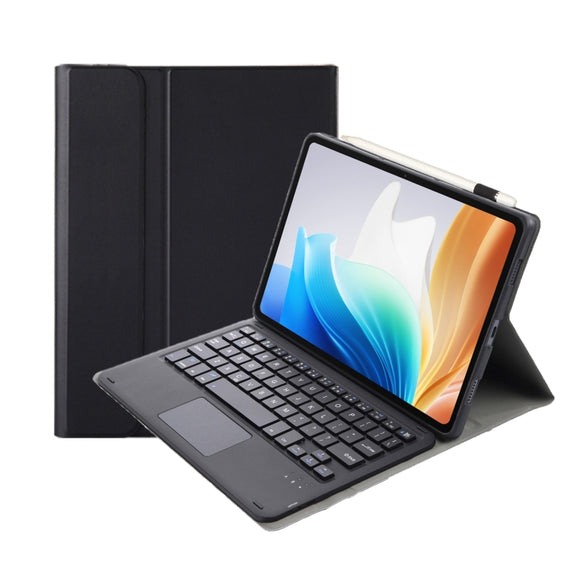 For OnePlus Pad Go / OPPO Pad Air2 / Neo OP14-A TPU Ultra-thin Detachable Bluetooth Keyboard Leather Case with Touchpad(Black)